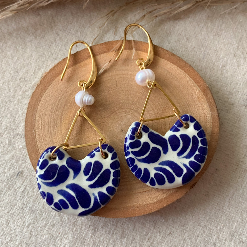 Aretes pacman azul