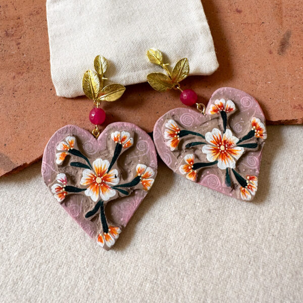 Aretes mexicana mar rosa