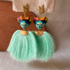 Aretes sagradita pompón turquesa - Image 4