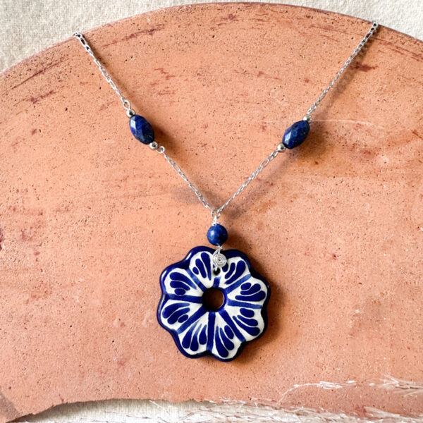 Collar flor lapislazuli